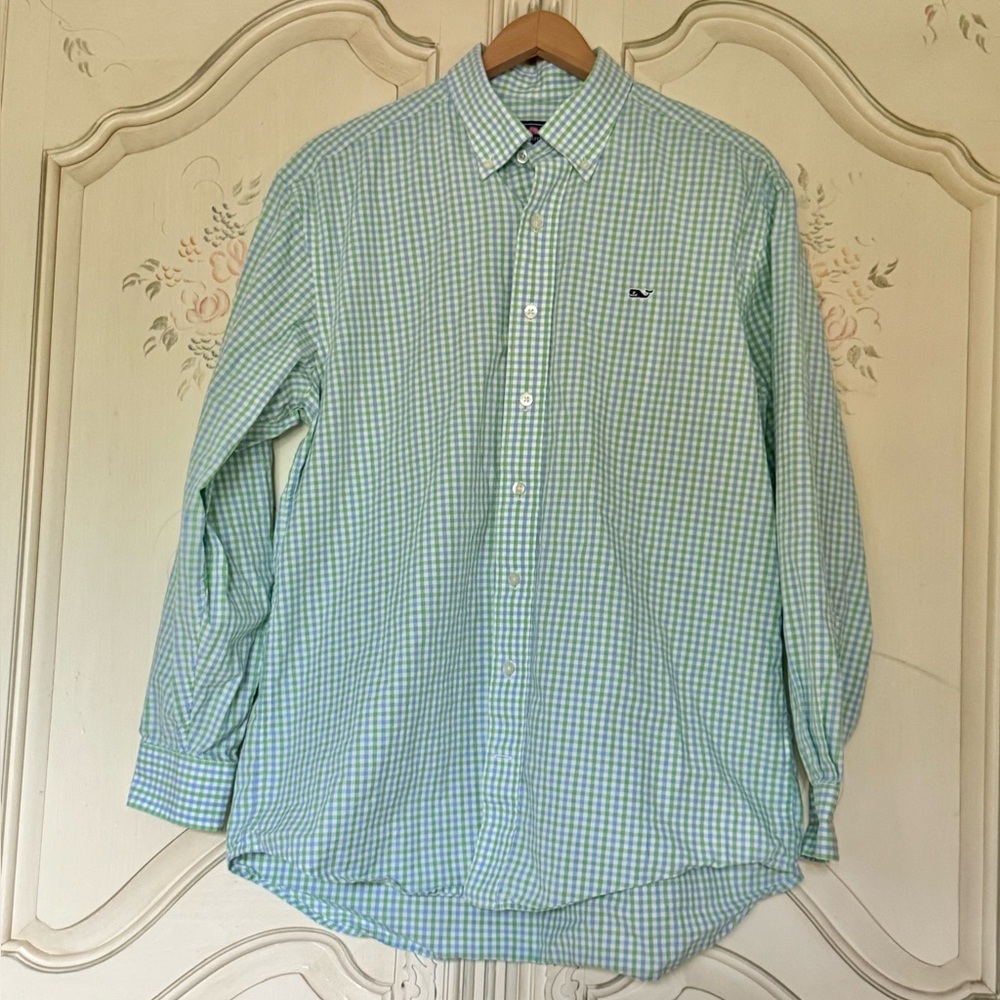 Vineyard Vines Men’s M Long Sleeve Button-Down Shirt w/Whale Logo